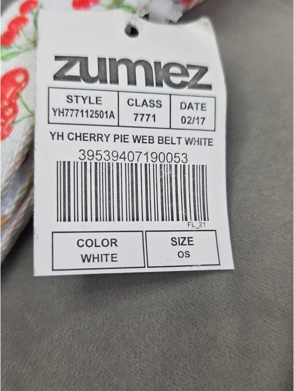 Your Highness Cherry Pie White Belt Silver Metal Buckle Zumiez New